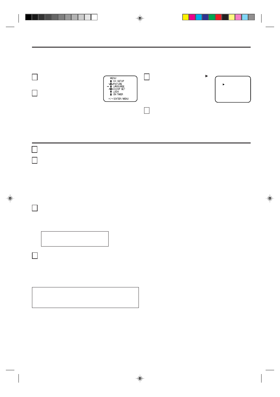 Setting the language, Tv operation | Toshiba 13A23W User Manual | Page 8 / 17