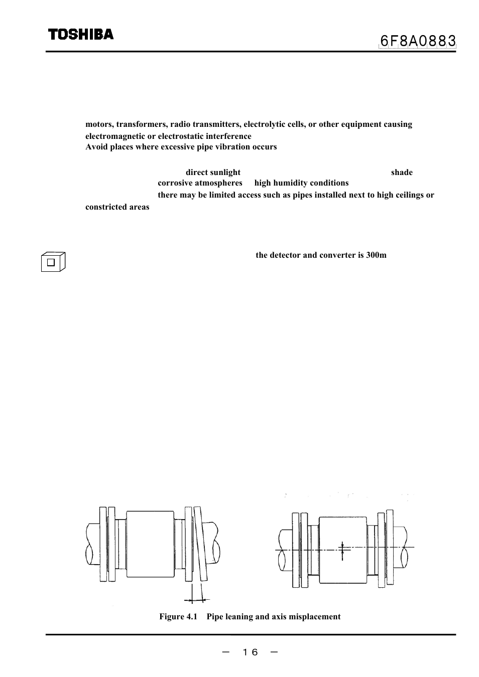 2 mounting procedure 4.2.1 pipe checks | Toshiba GF632 User Manual | Page 17 / 56