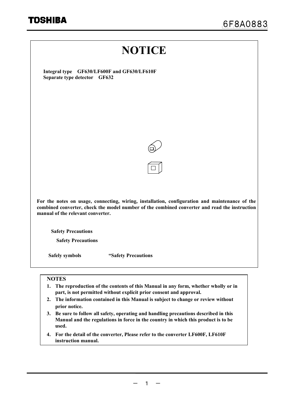 6f8a0883r7.pdf, Notice | Toshiba GF632 User Manual | Page 2 / 56