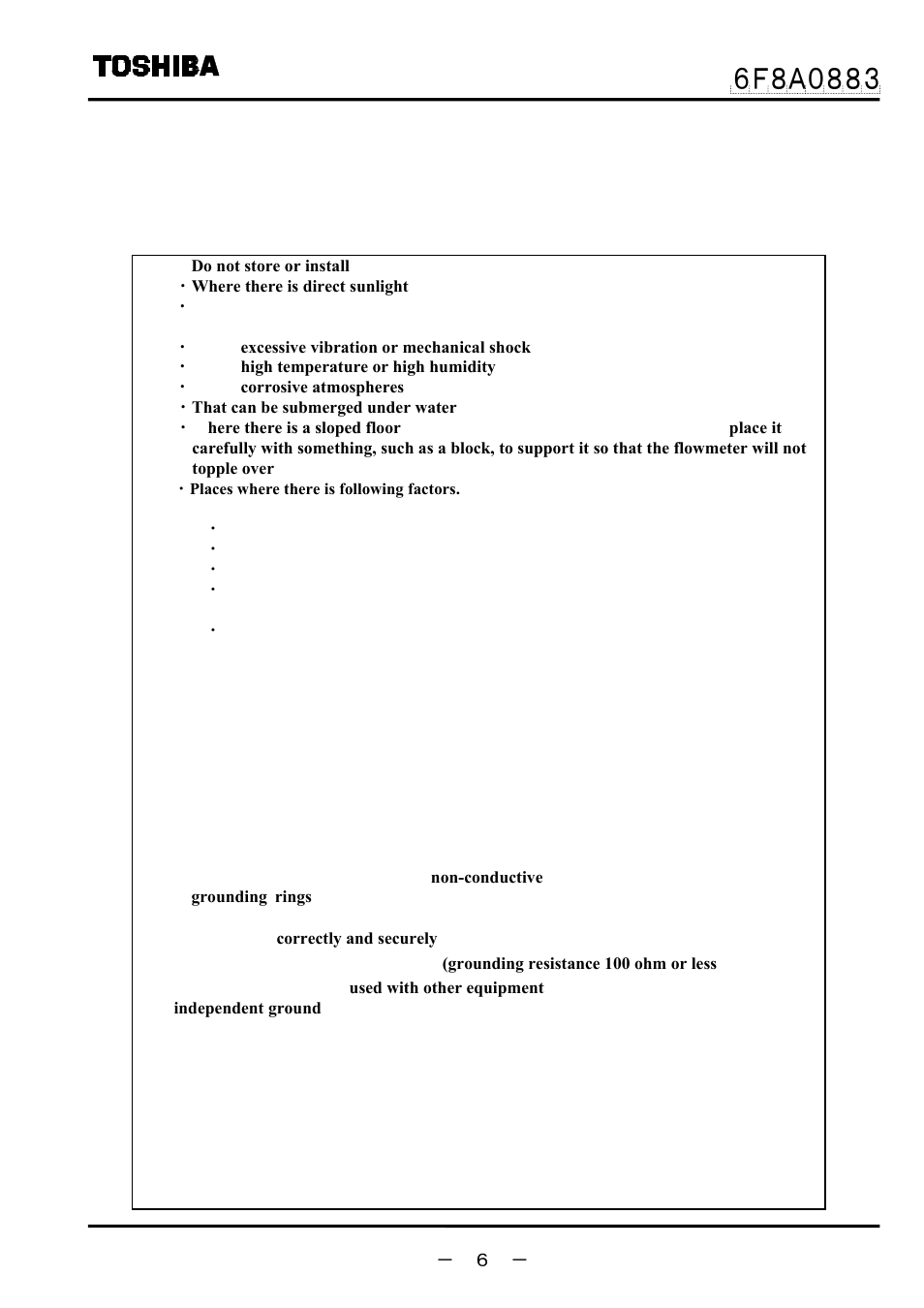 Handling precautions | Toshiba GF632 User Manual | Page 7 / 56