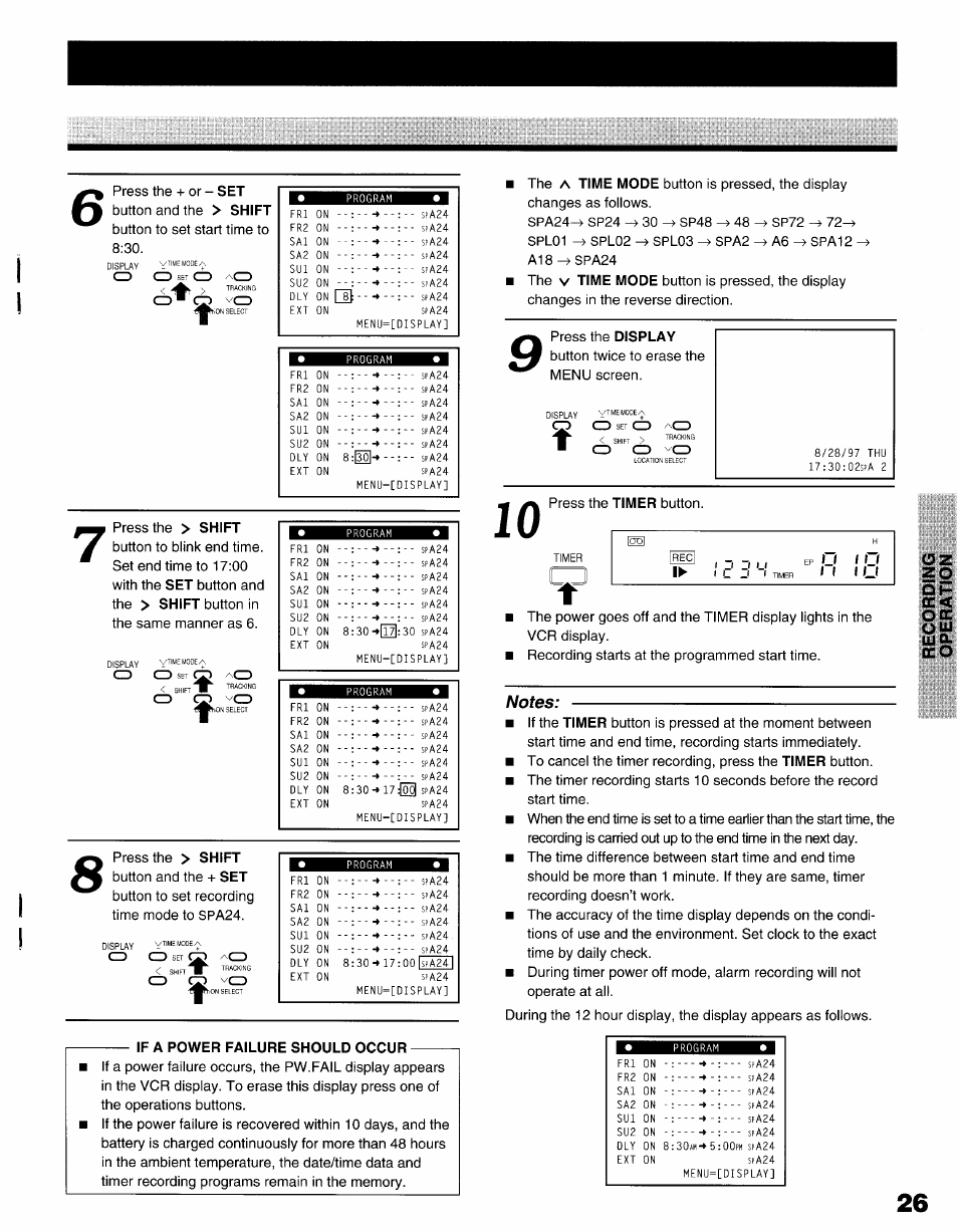 If a power failure should occur | Toshiba KV-9096A User Manual | Page 27 / 52