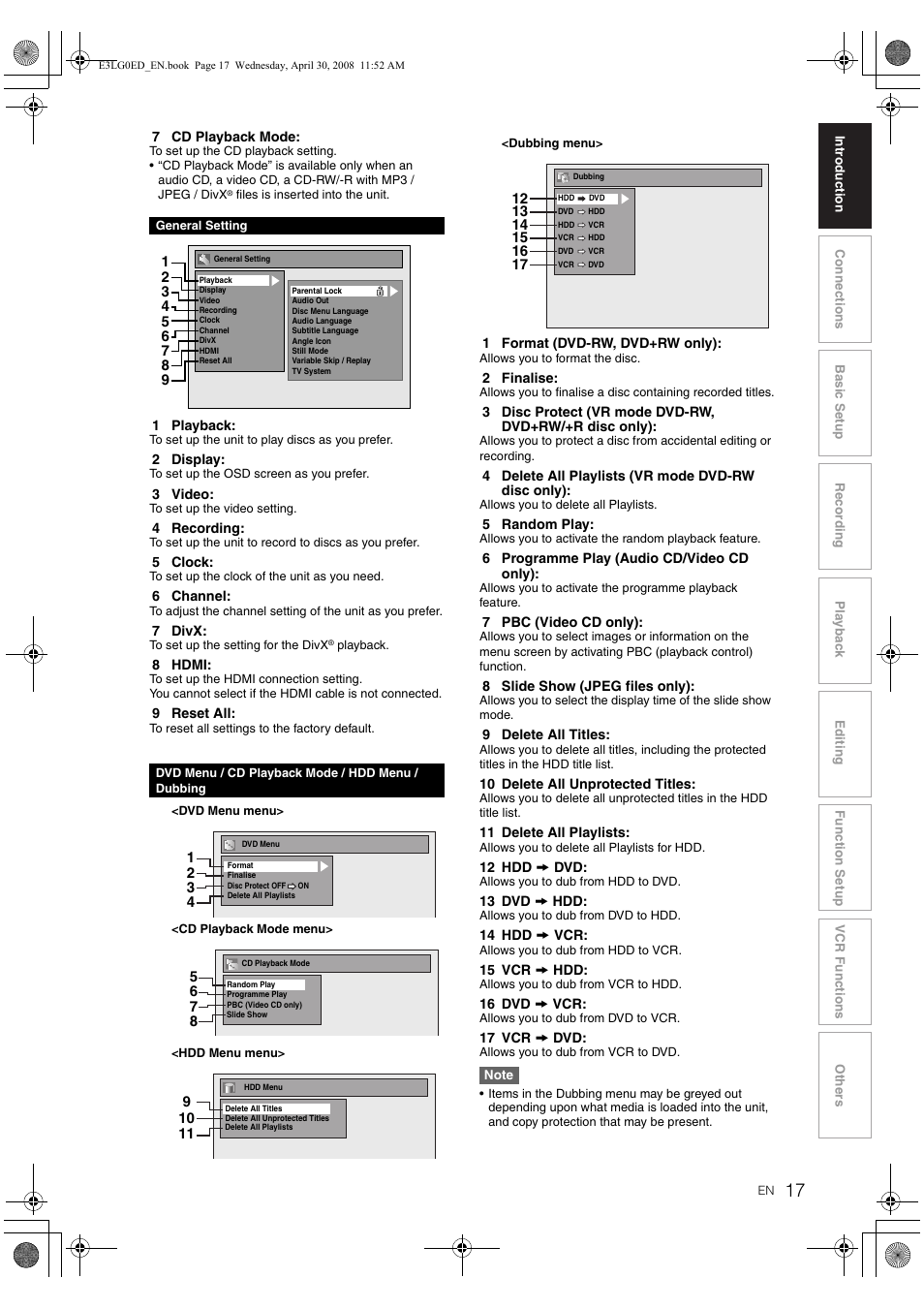 Toshiba RD-XV48KE User Manual | Page 17 / 92