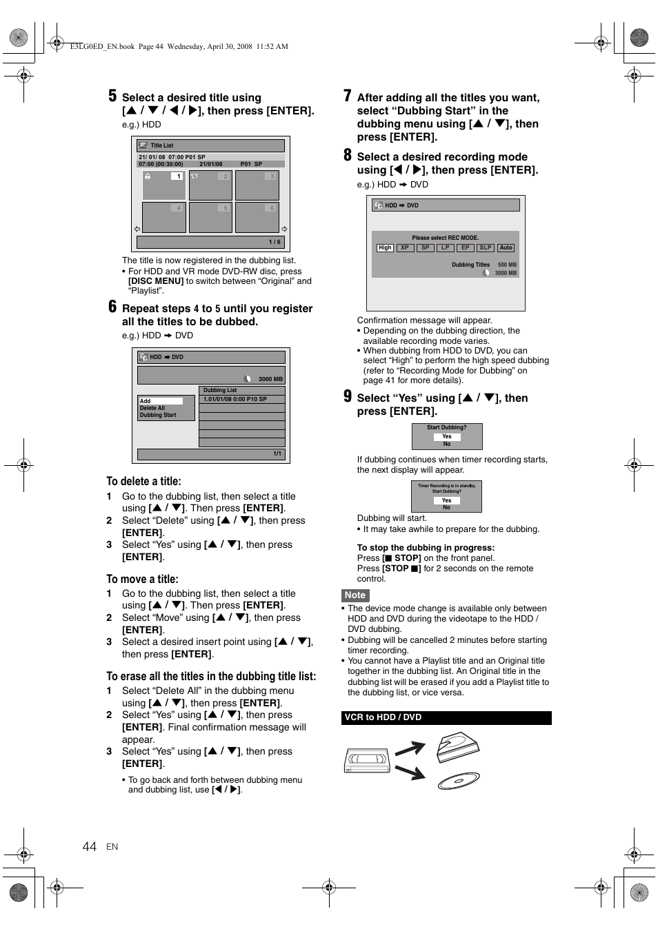 Toshiba RD-XV48KE User Manual | Page 44 / 92