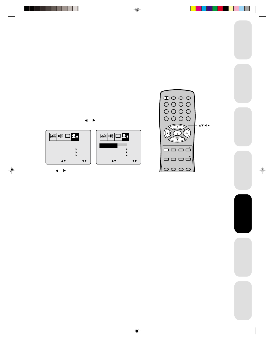 Setting up your tv, Changing the on-screen display language | Toshiba 27A41 User Manual | Page 13 / 32