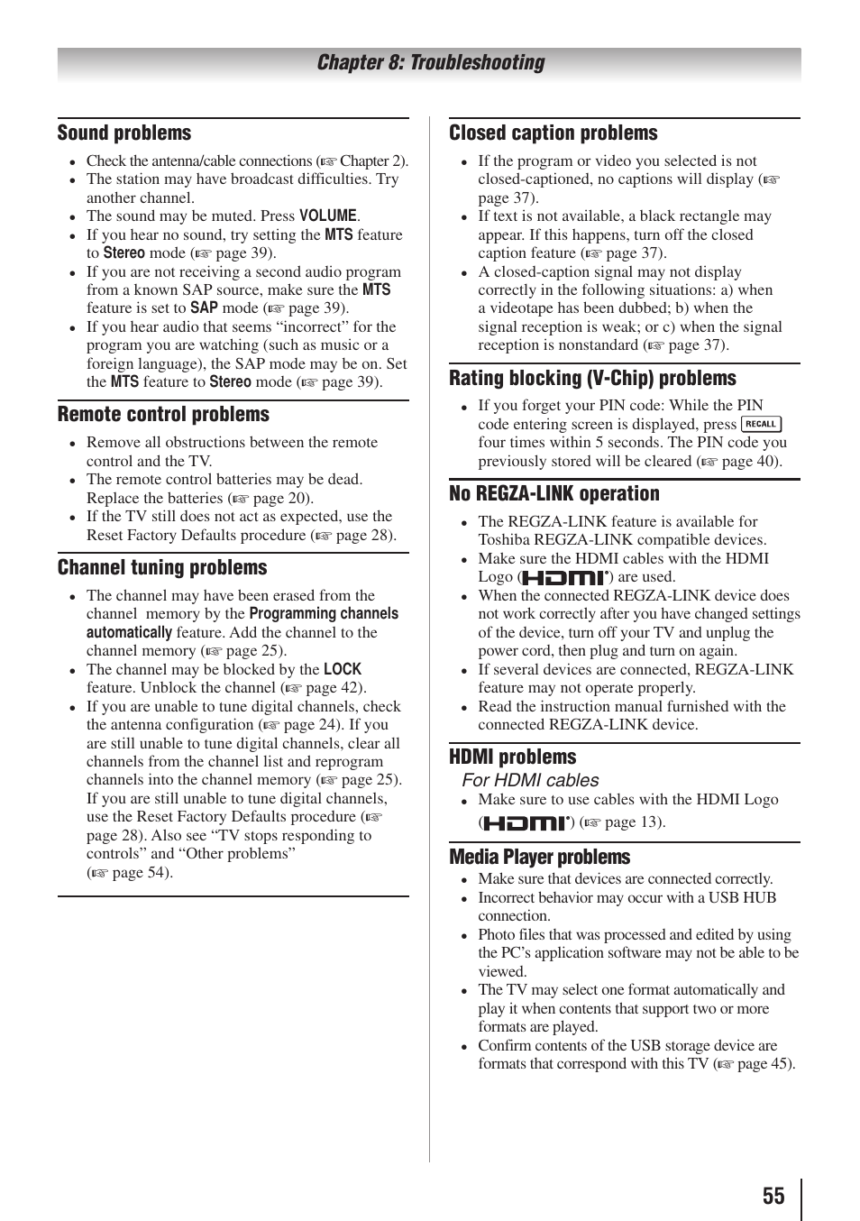 Toshiba 32E20U User Manual | Page 55 / 62