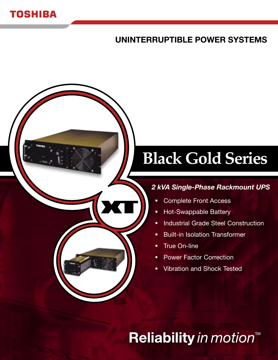 Toshiba Black Gold Series User Manual | 2 pages