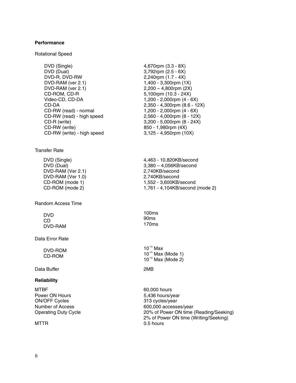 Toshiba SD-R2312 User Manual | Page 10 / 12