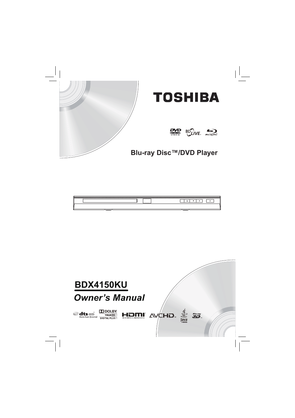 Toshiba Blu-Ray Disc/ Dvd Player BDX4150KU User Manual | 56 pages