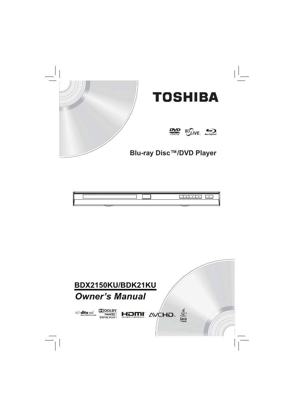 Toshiba BDX2150KU User Manual | 52 pages