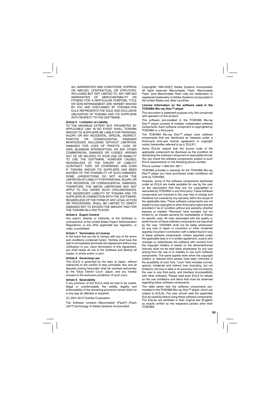 Toshiba BDX2150KU User Manual | Page 35 / 52