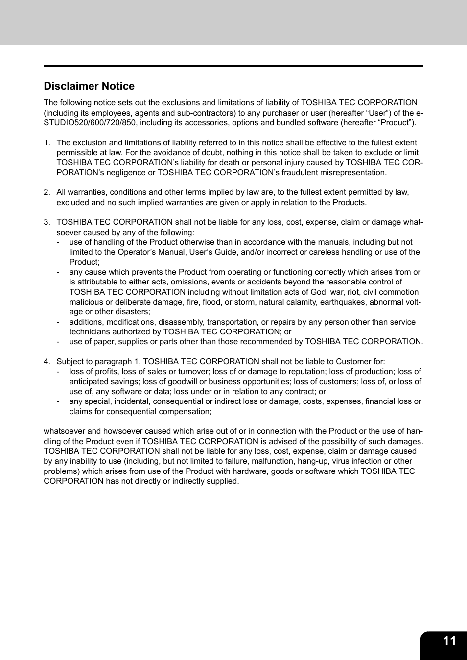 Disclaimer notice | Toshiba GD-1170 User Manual | Page 13 / 182