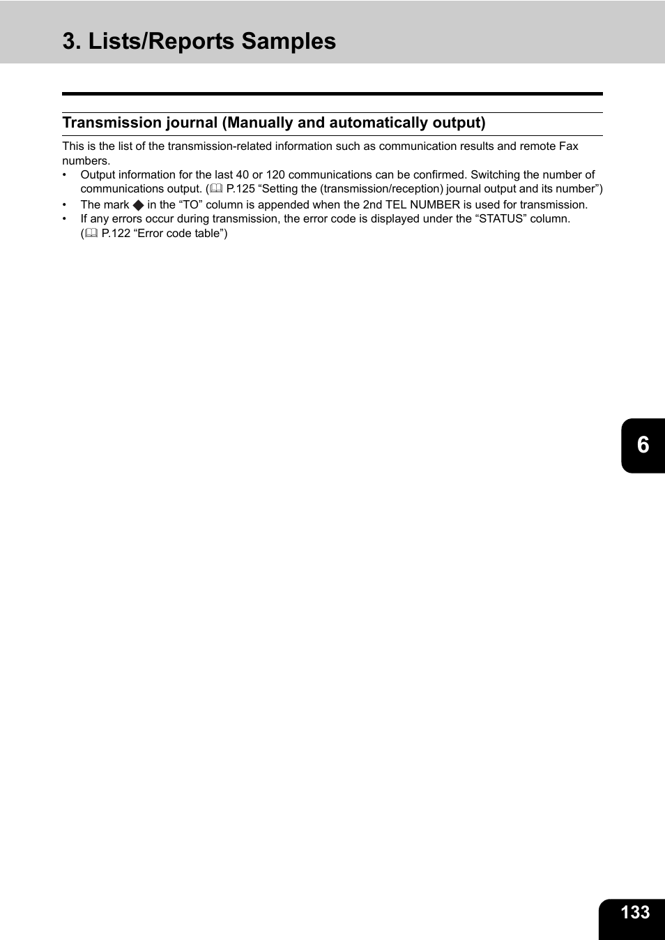 Lists/reports samples | Toshiba GD-1170 User Manual | Page 135 / 182