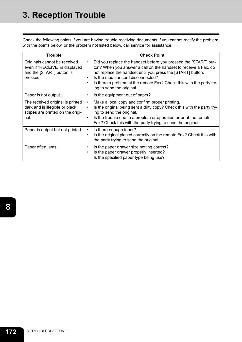 Reception trouble | Toshiba GD-1170 User Manual | Page 174 / 182