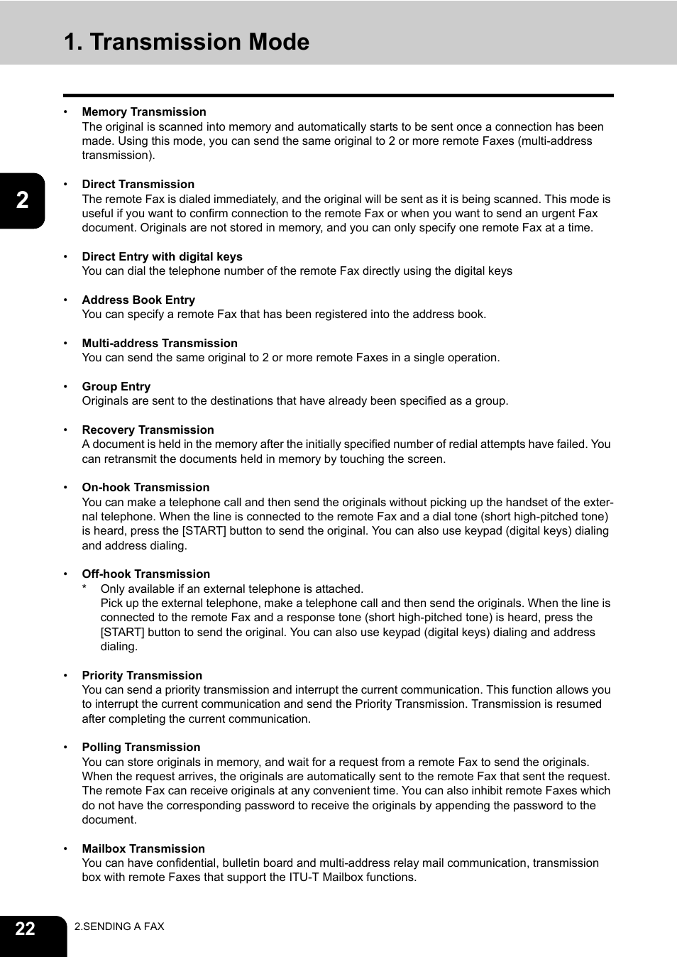 Transmission mode | Toshiba GD-1170 User Manual | Page 24 / 182