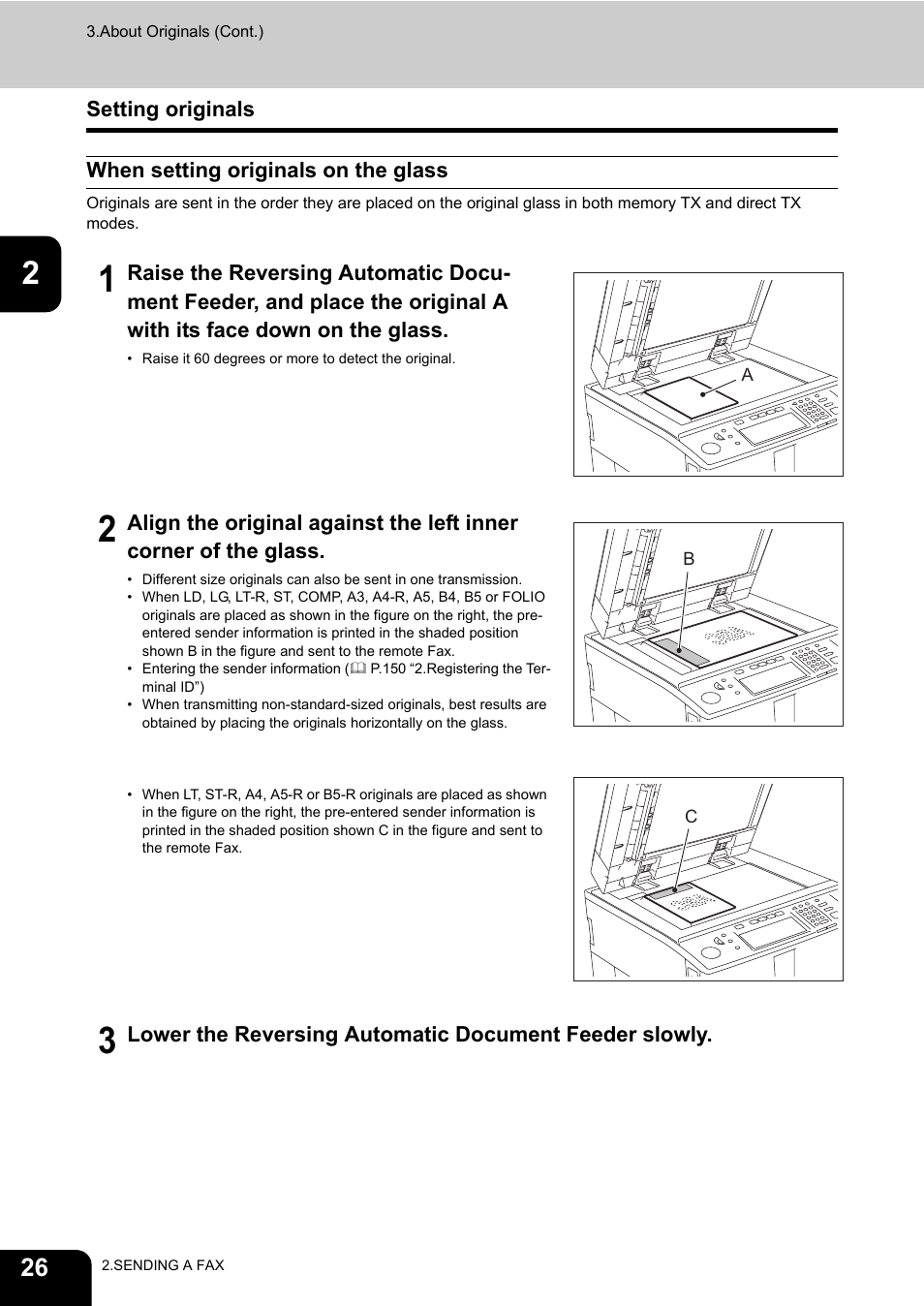 Setting originals | Toshiba GD-1170 User Manual | Page 28 / 182