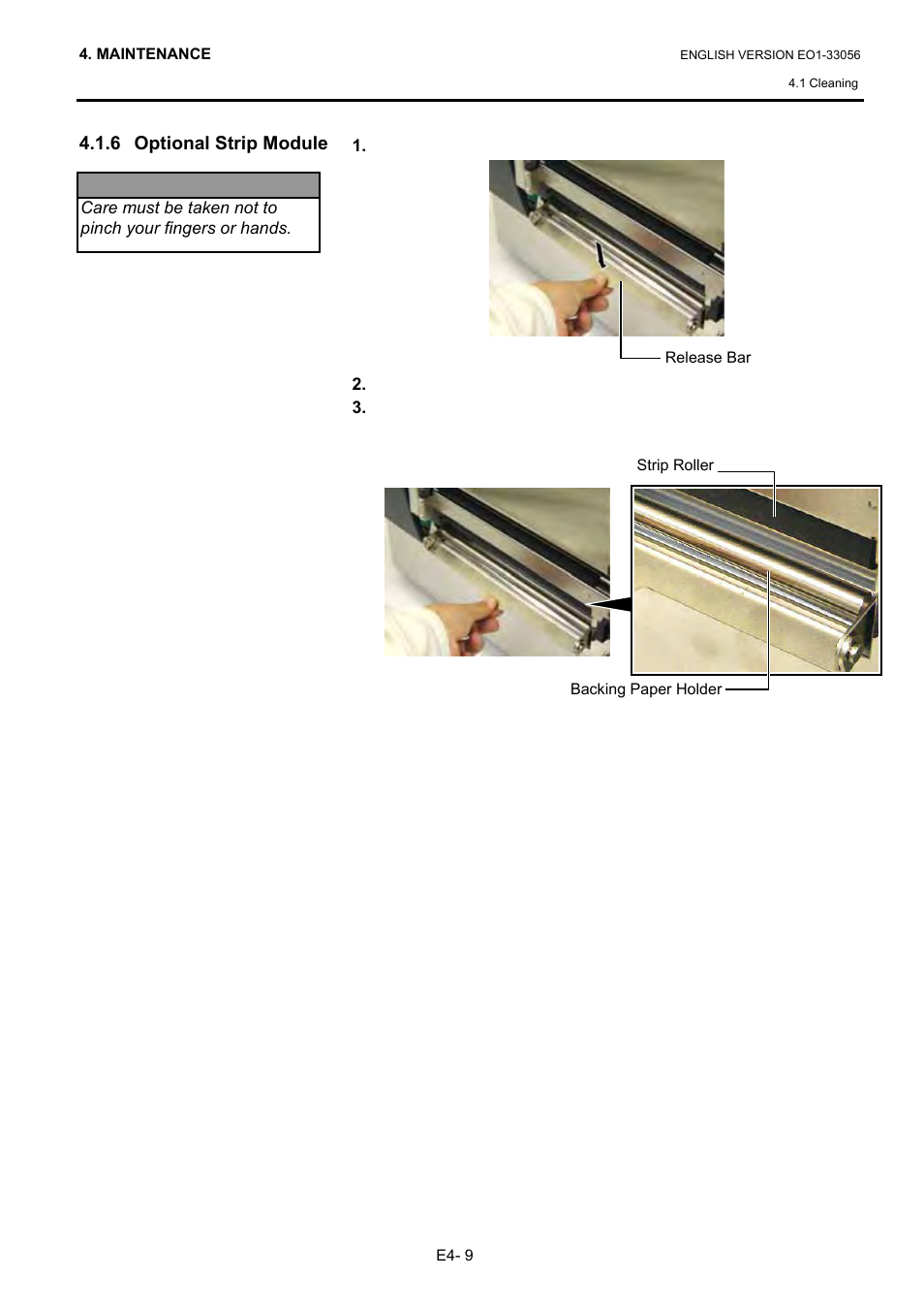 6 optional strip module | Toshiba B-SX6T Series User Manual | Page 107 / 139