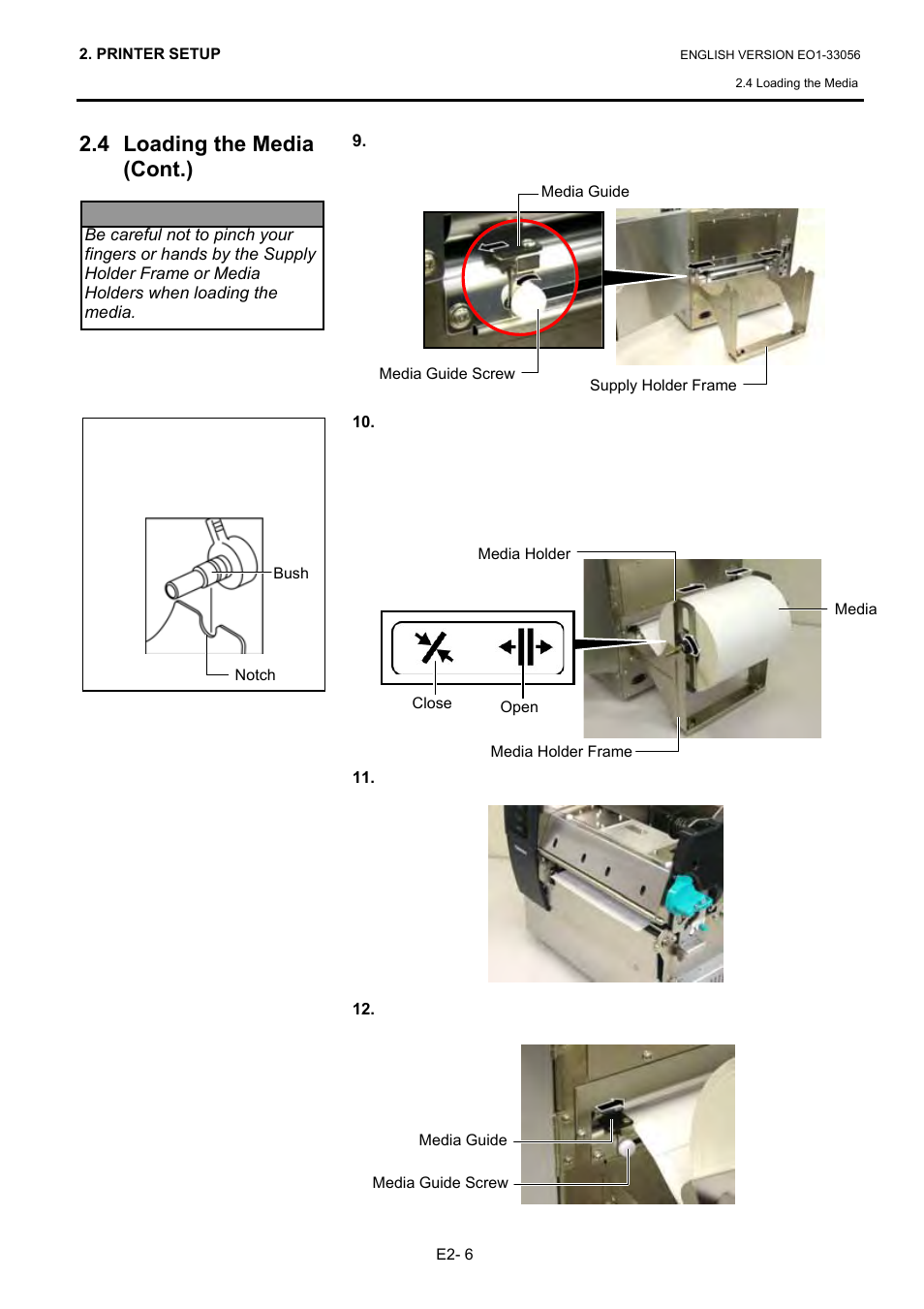 4 loading the media (cont.) | Toshiba B-SX6T Series User Manual | Page 20 / 139