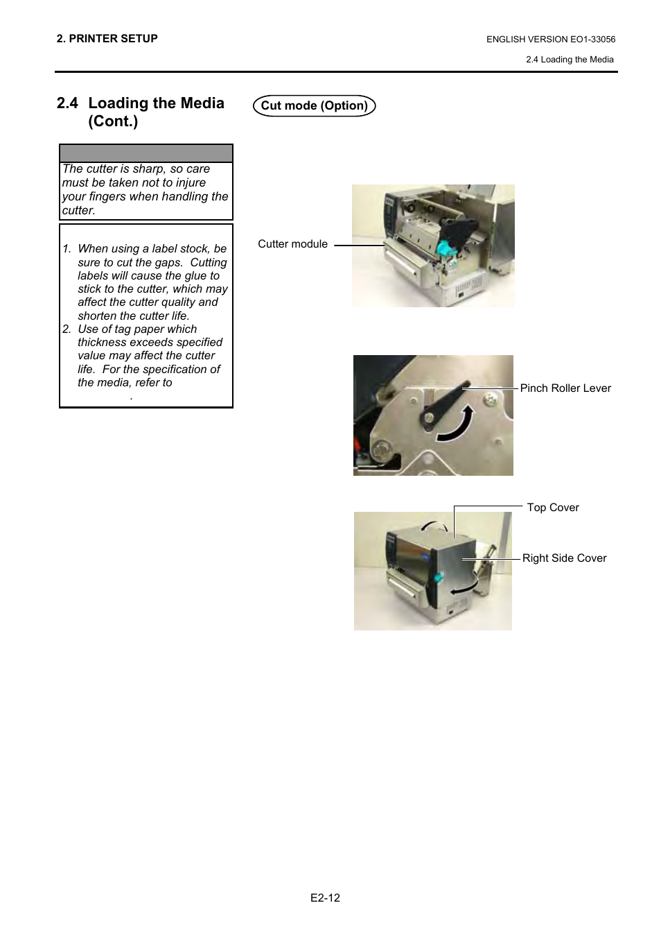 4 loading the media (cont.) | Toshiba B-SX6T Series User Manual | Page 26 / 139