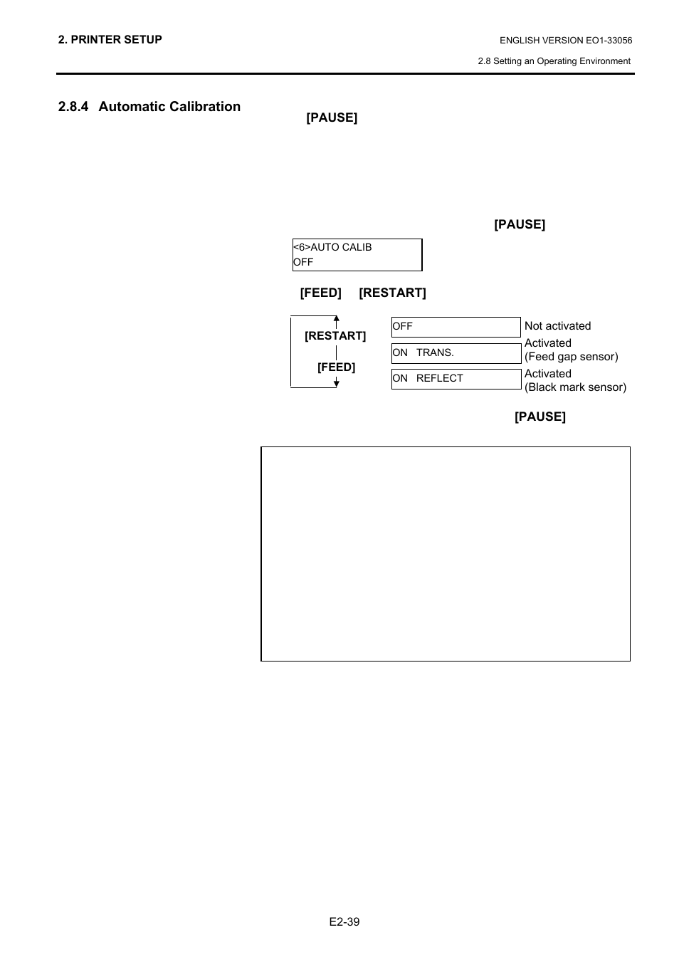 4 automatic calibration | Toshiba B-SX6T Series User Manual | Page 53 / 139