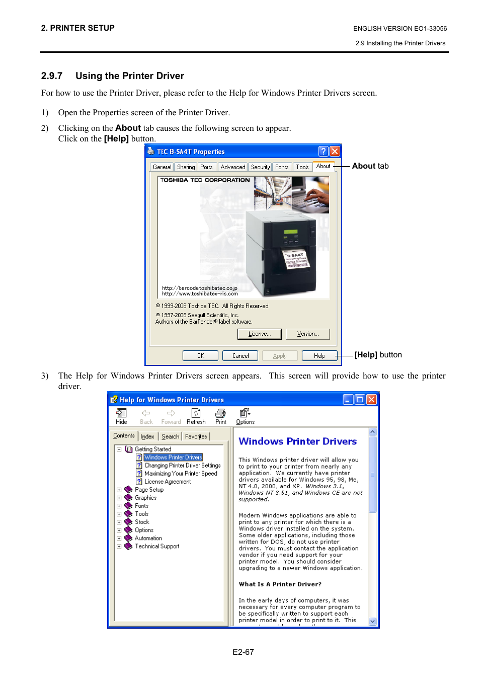 7 using the printer driver | Toshiba B-SX6T Series User Manual | Page 81 / 139