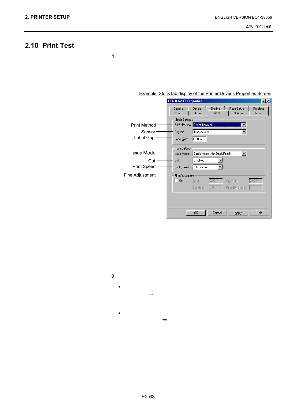 10 print test | Toshiba B-SX6T Series User Manual | Page 82 / 139