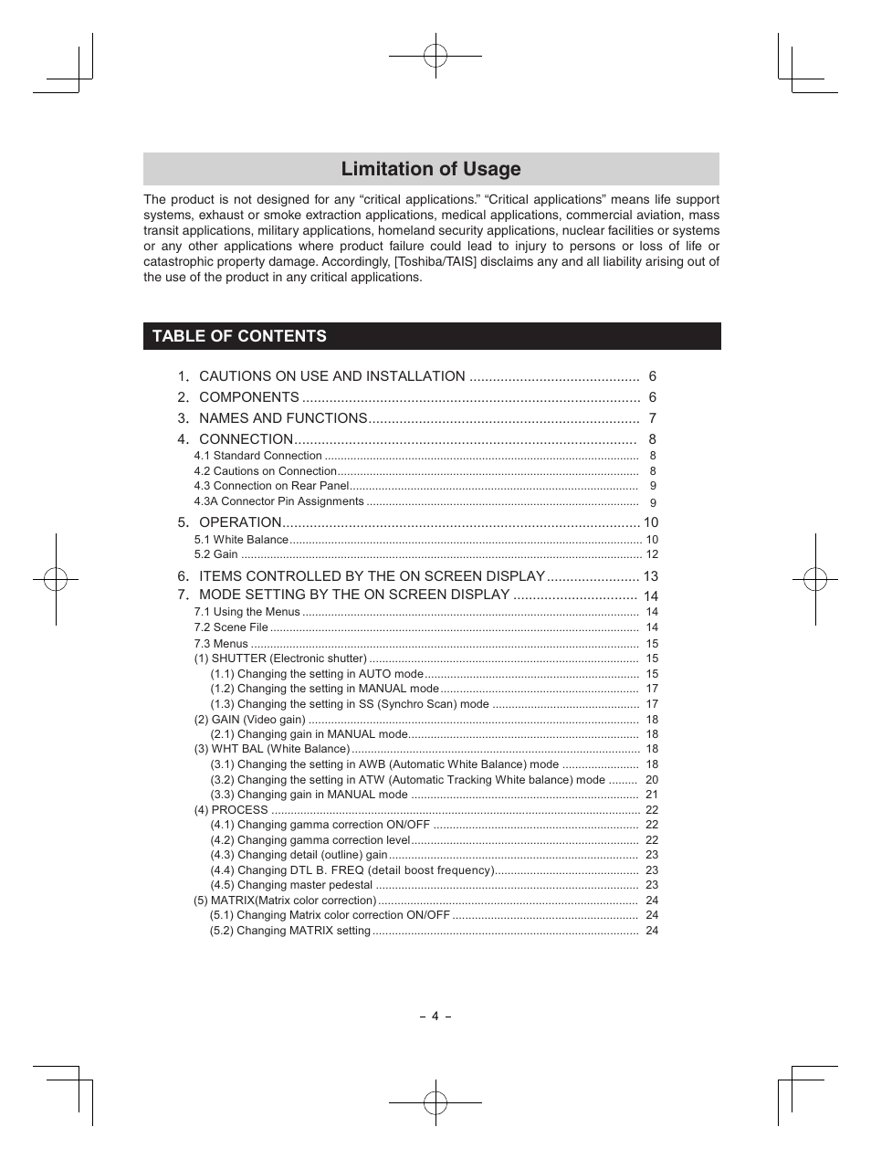Toshiba IK-HR1S User Manual | Page 4 / 28