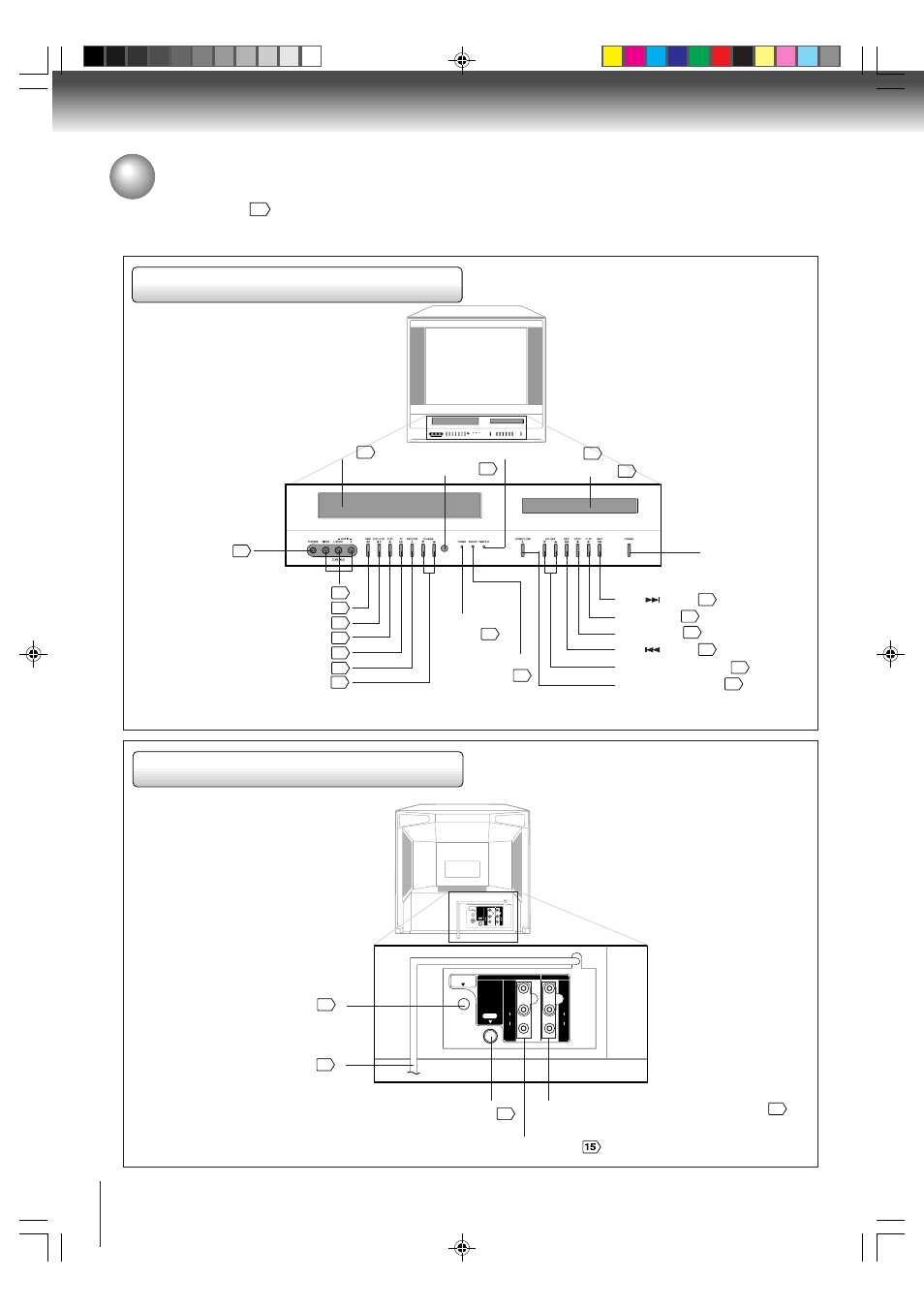 Identification of controls, Front panel rear panel, Introduction | Coaxial | Toshiba MW24FP1 User Manual | Page 10 / 68