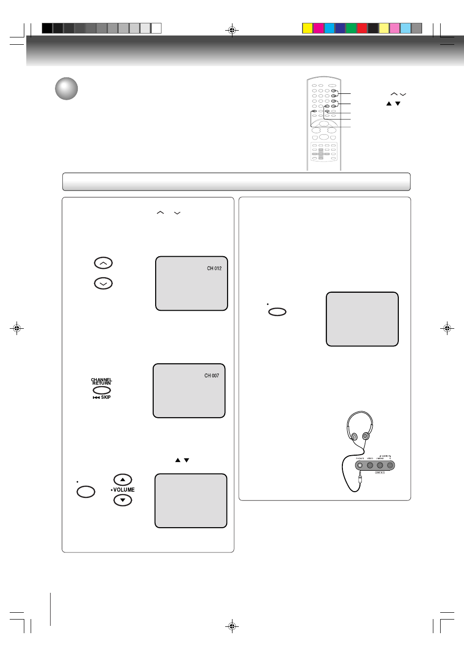 Tv operation (continued), Tv operation | Toshiba MW24FP1 User Manual | Page 24 / 68