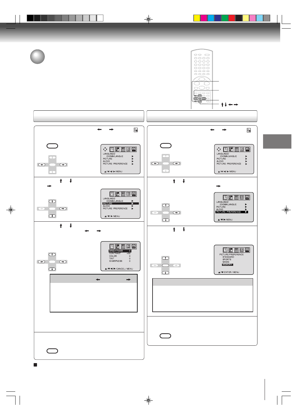 Selection pressing | Toshiba MW24FP1 User Manual | Page 31 / 68