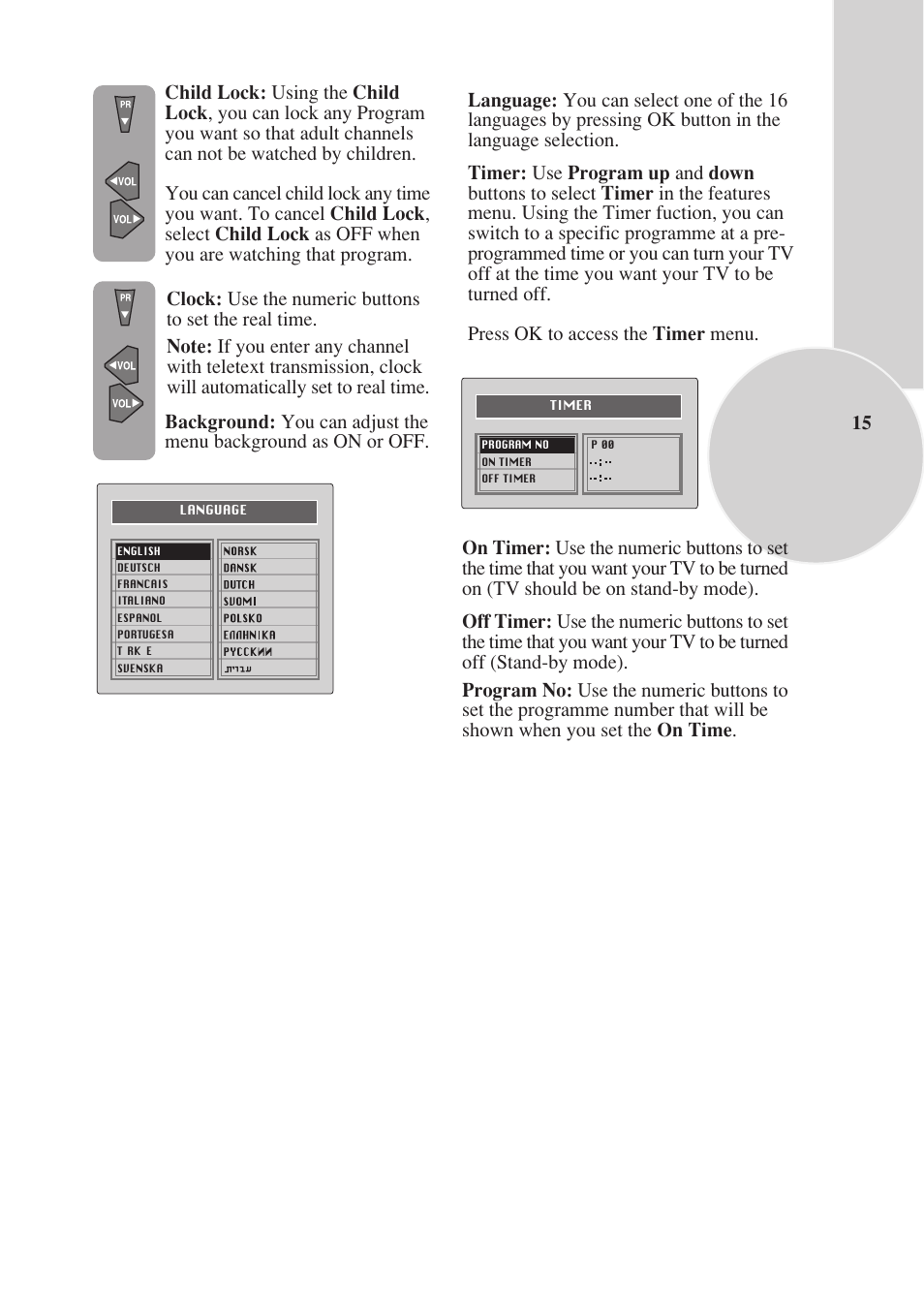 Toshiba 15VL33 User Manual | Page 16 / 27