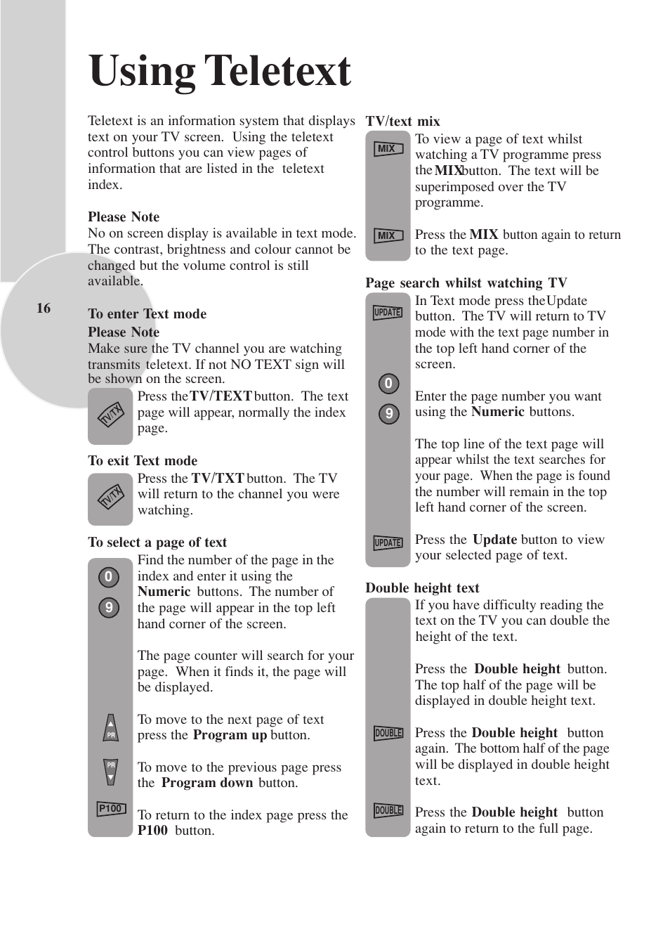 Using teletext | Toshiba 15VL33 User Manual | Page 17 / 27