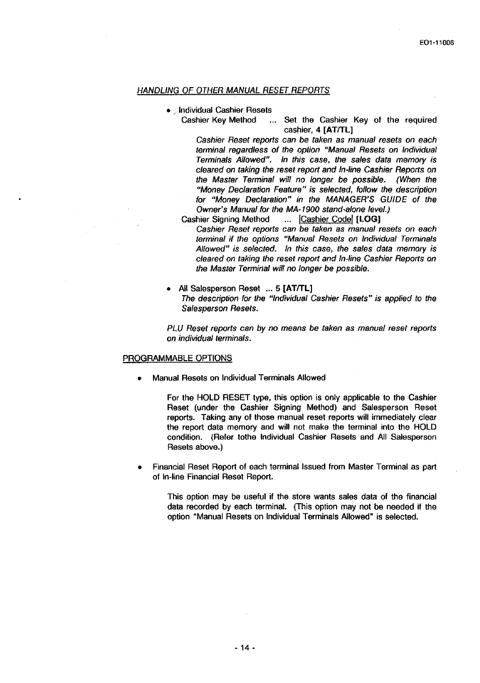 Toshiba TEC MA-1900 User Manual | Page 18 / 40