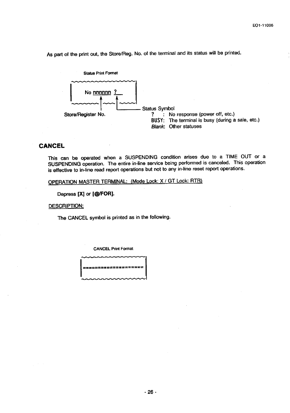 Cancel | Toshiba TEC MA-1900 User Manual | Page 30 / 40