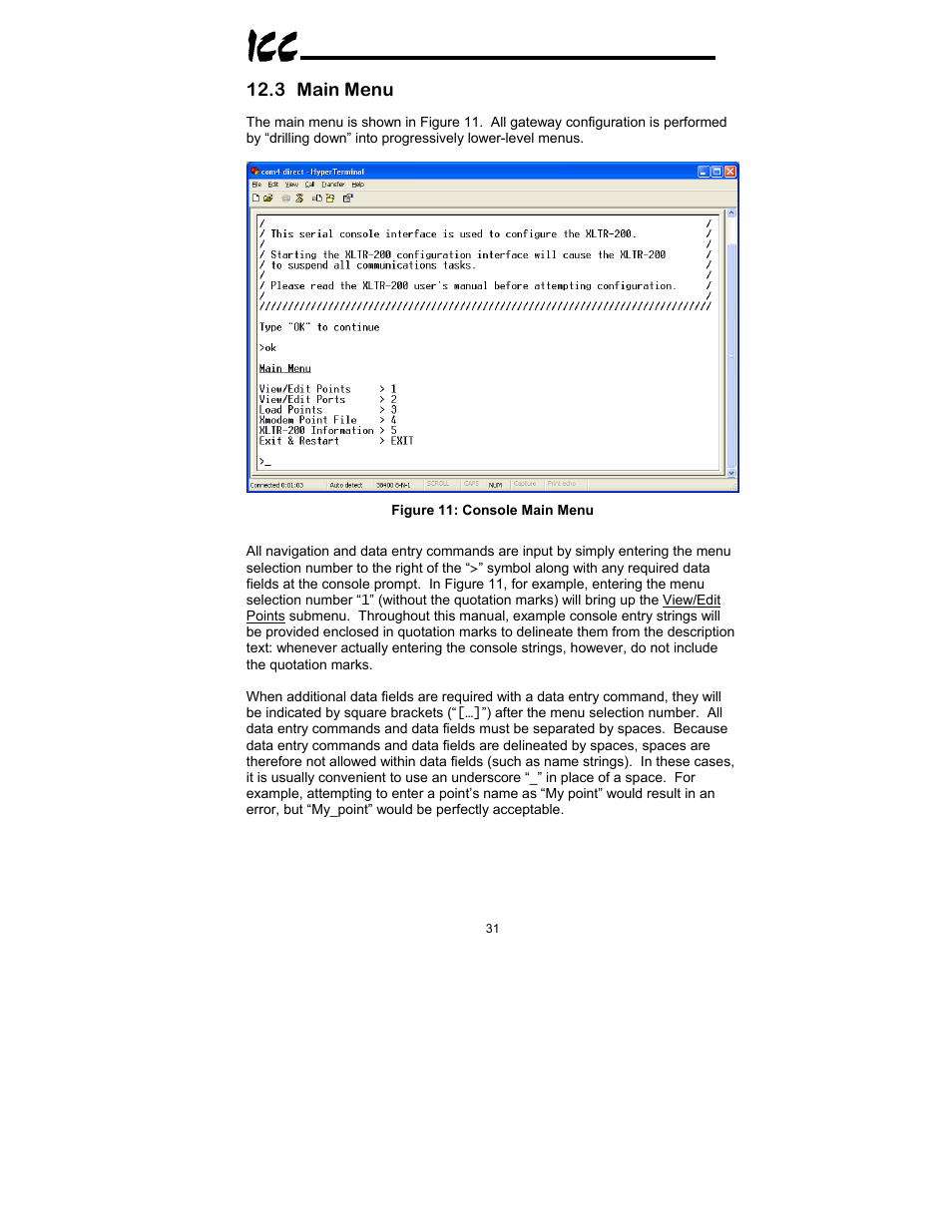 3 main menu | Toshiba XLTR-200 User Manual | Page 32 / 99