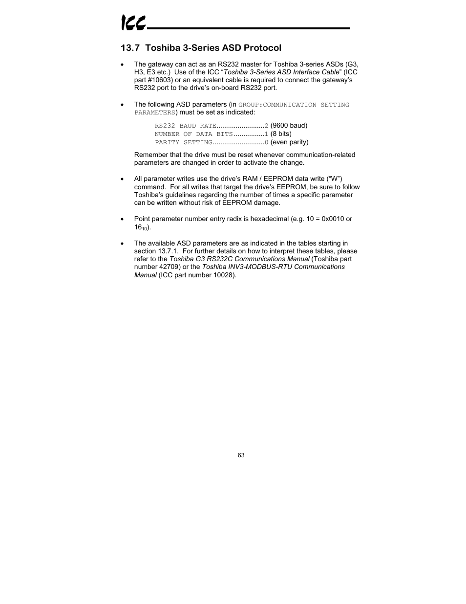7 toshiba 3-series asd protocol | Toshiba XLTR-200 User Manual | Page 64 / 99
