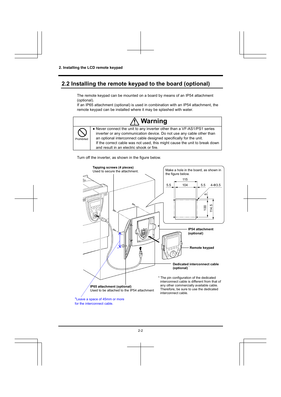Warning | Toshiba RKP004Z User Manual | Page 12 / 36