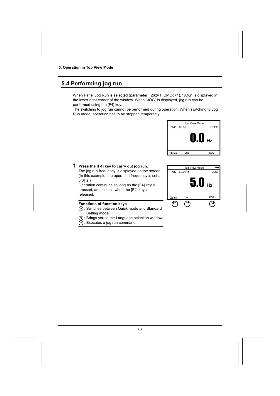 4 performing jog run | Toshiba RKP004Z User Manual | Page 20 / 36