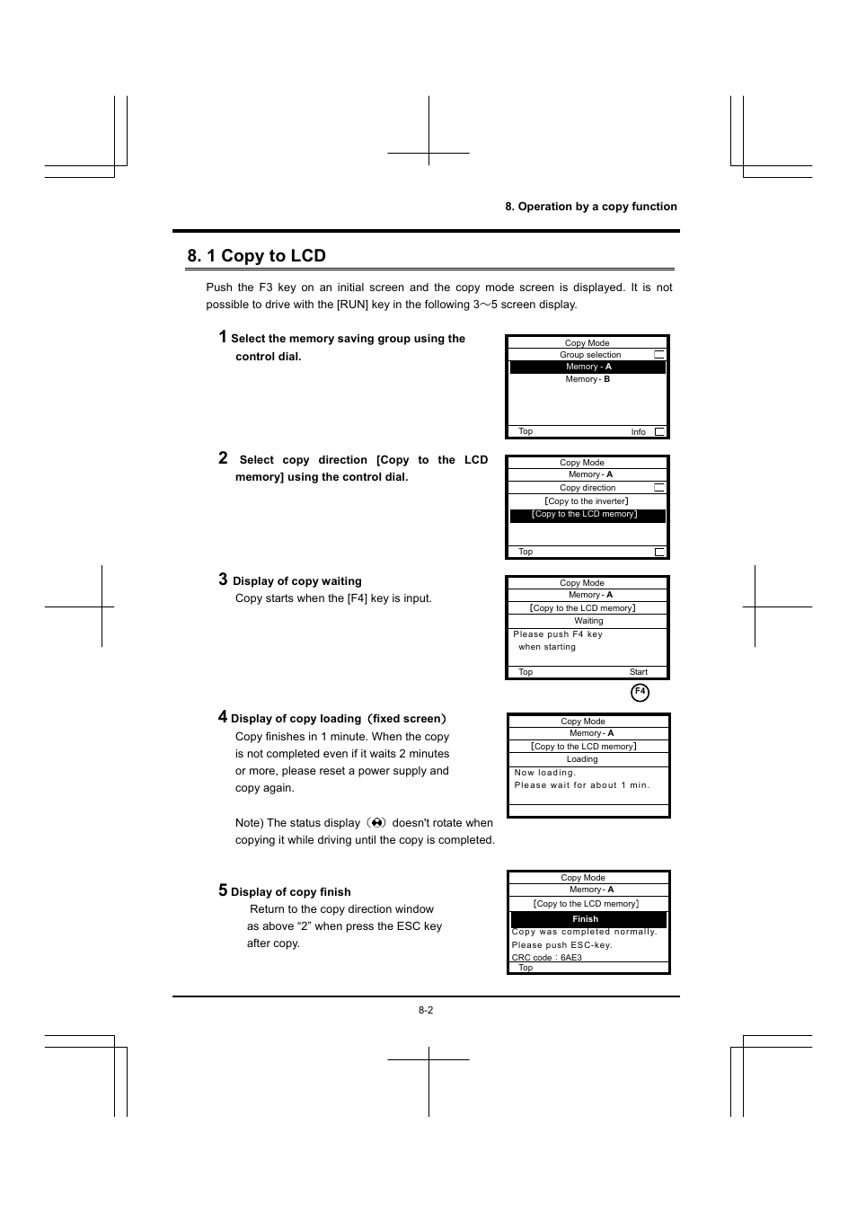 1 copy to lcd | Toshiba RKP004Z User Manual | Page 29 / 36