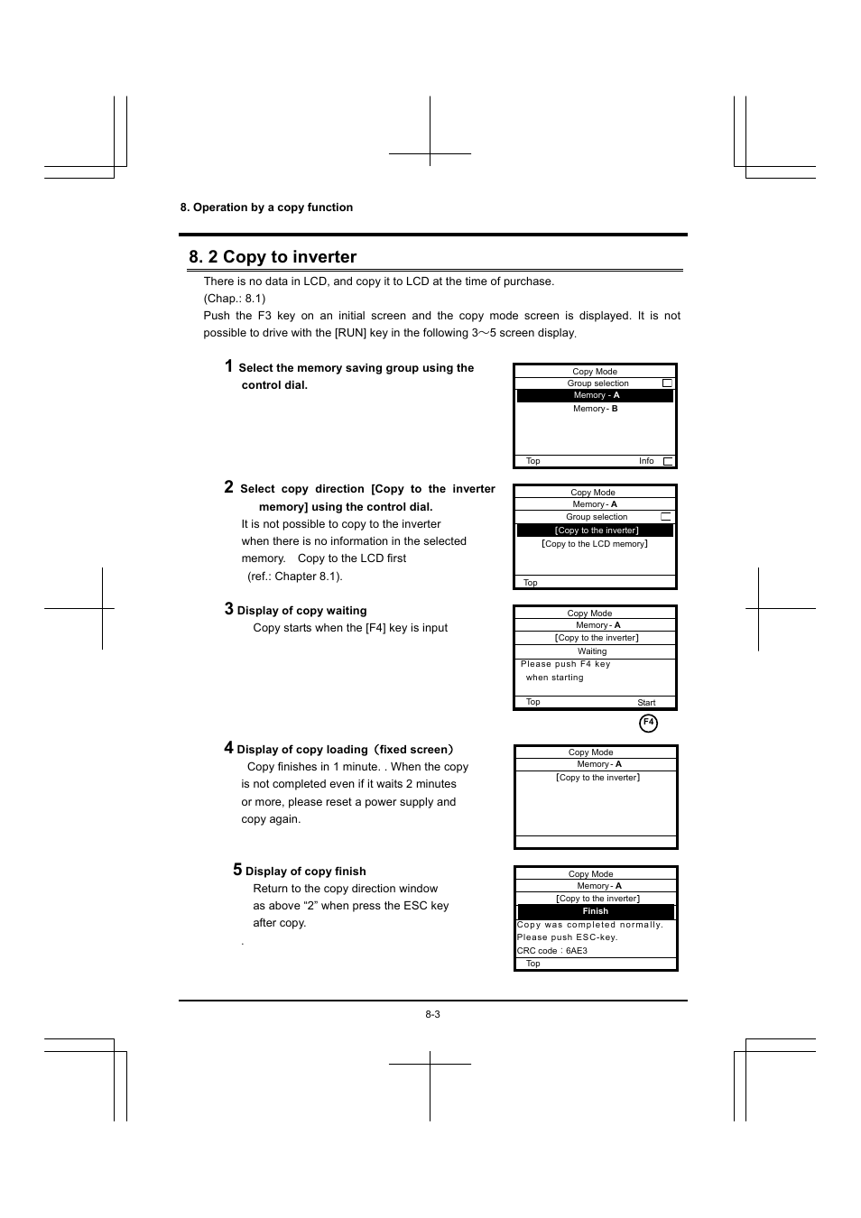 2 copy to inverter | Toshiba RKP004Z User Manual | Page 30 / 36