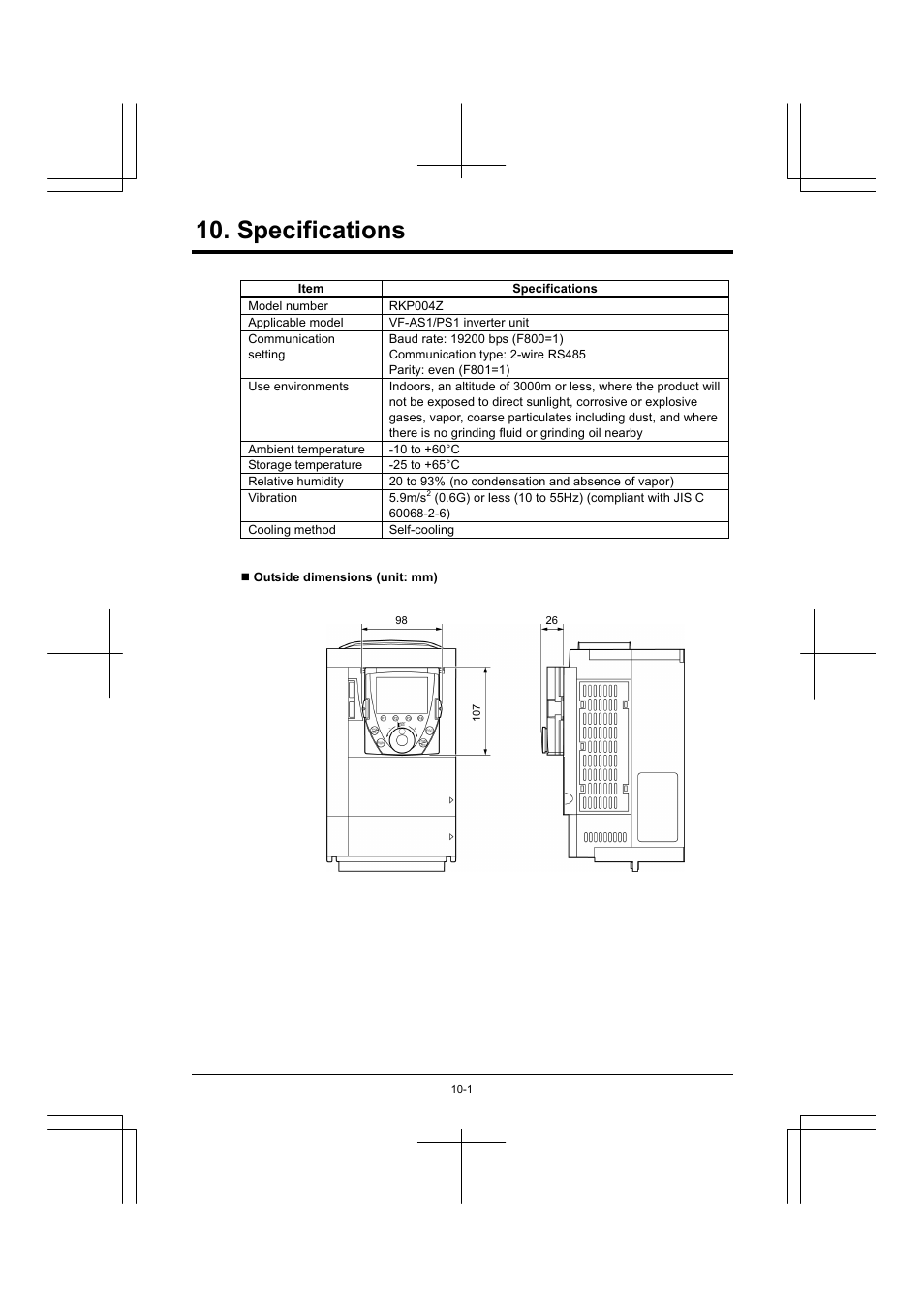 Specifications | Toshiba RKP004Z User Manual | Page 33 / 36