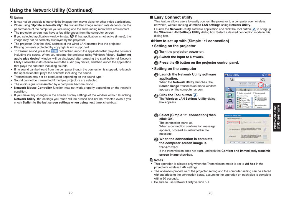 Using the network utility (continued) | Toshiba TDP-TW420 User Manual | Page 37 / 51