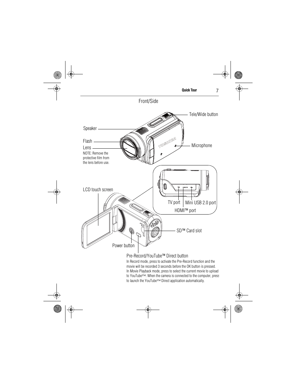 Toshiba Camileo GMAA00221011 User Manual | Page 7 / 28
