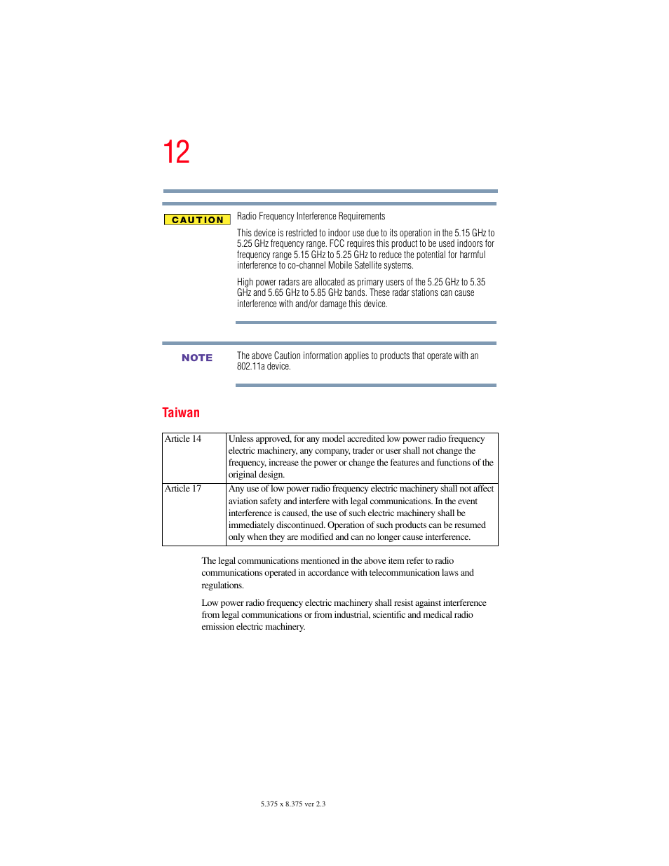 Toshiba A85 User Manual | Page 12 / 264