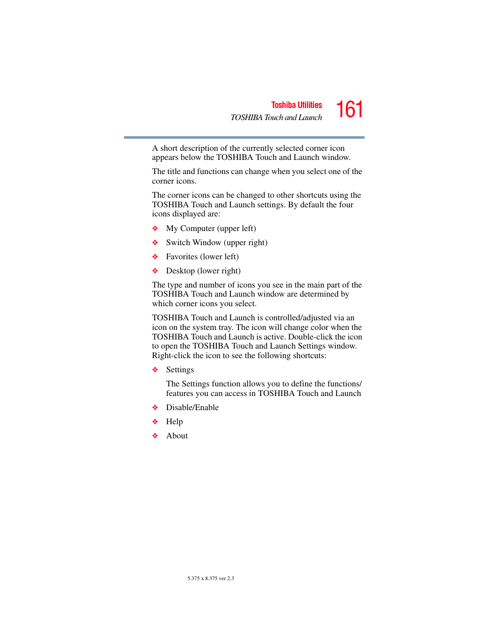 Toshiba A85 User Manual | Page 161 / 264