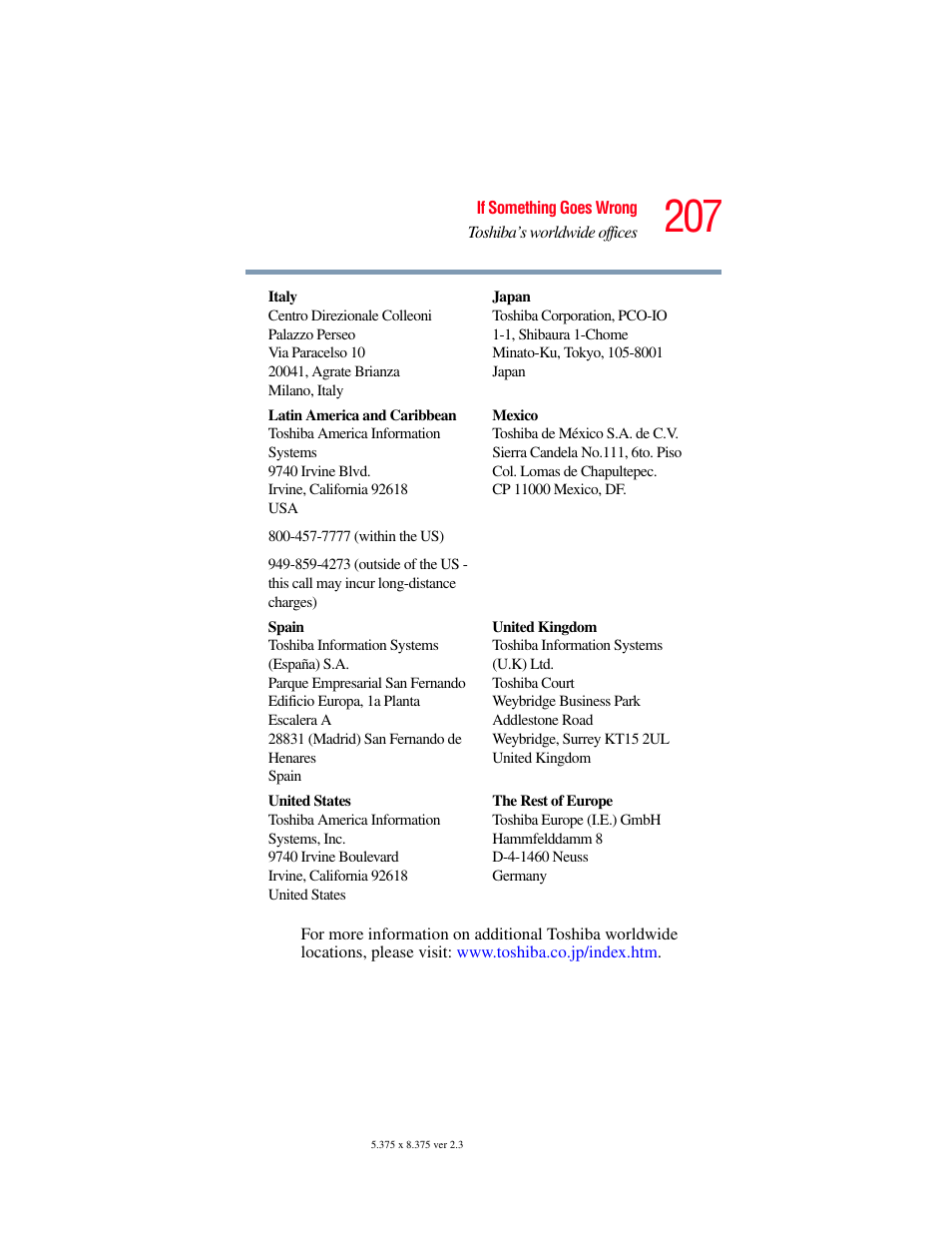 Toshiba A85 User Manual | Page 207 / 264