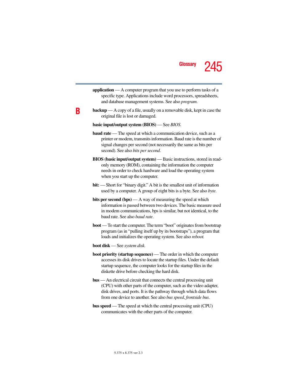 Toshiba A85 User Manual | Page 245 / 264