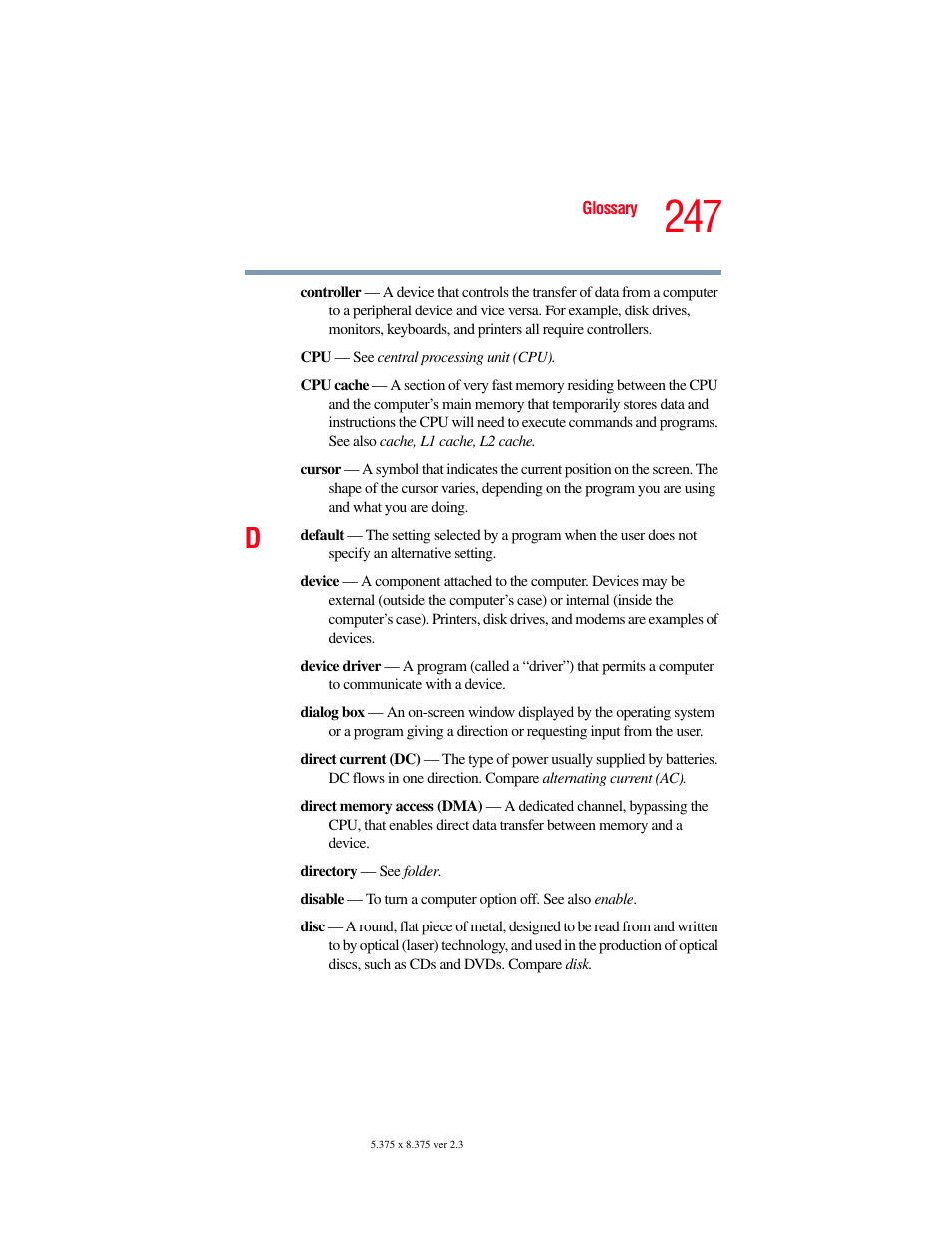 Toshiba A85 User Manual | Page 247 / 264