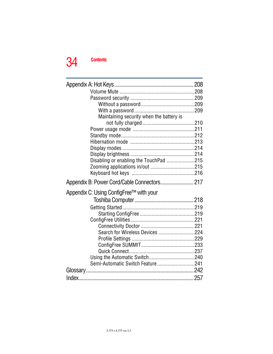 Toshiba A85 User Manual | Page 34 / 264