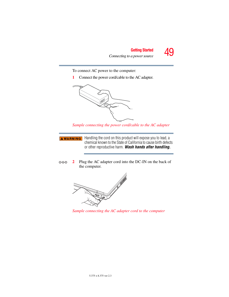 Toshiba A85 User Manual | Page 49 / 264