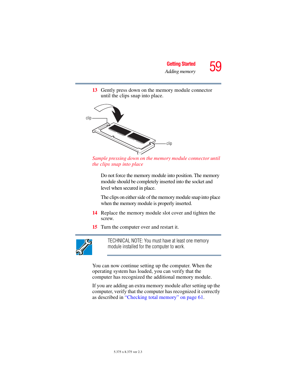 Toshiba A85 User Manual | Page 59 / 264